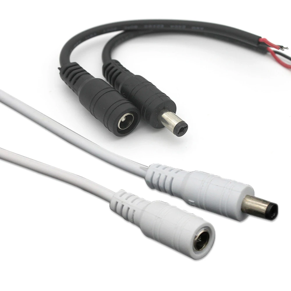 

DC connectors 5.5 x 2.1mm DC Power Pigtail Cable Male Female Connector for CCTV Security Camera Power Adapter Connectors