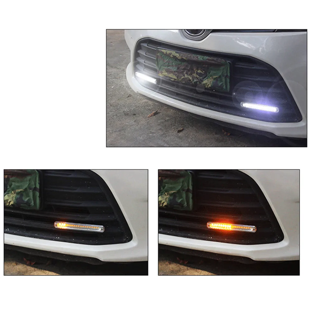 1 пара светодиодный DRL Автомобильные фары дневного света светильник