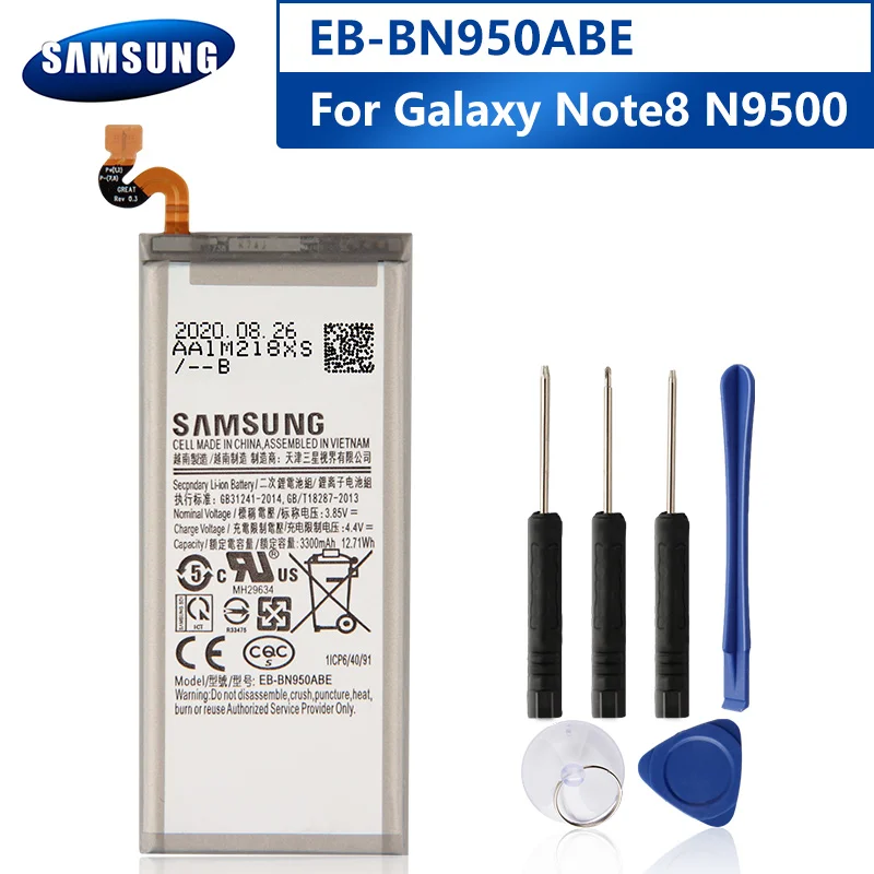 Оригинальный аккумулятор EB-BN950ABE для Samsung GALAXY Note 8 Note8 N9500 N9508 N950F Project Baikal EB-BN950ABA