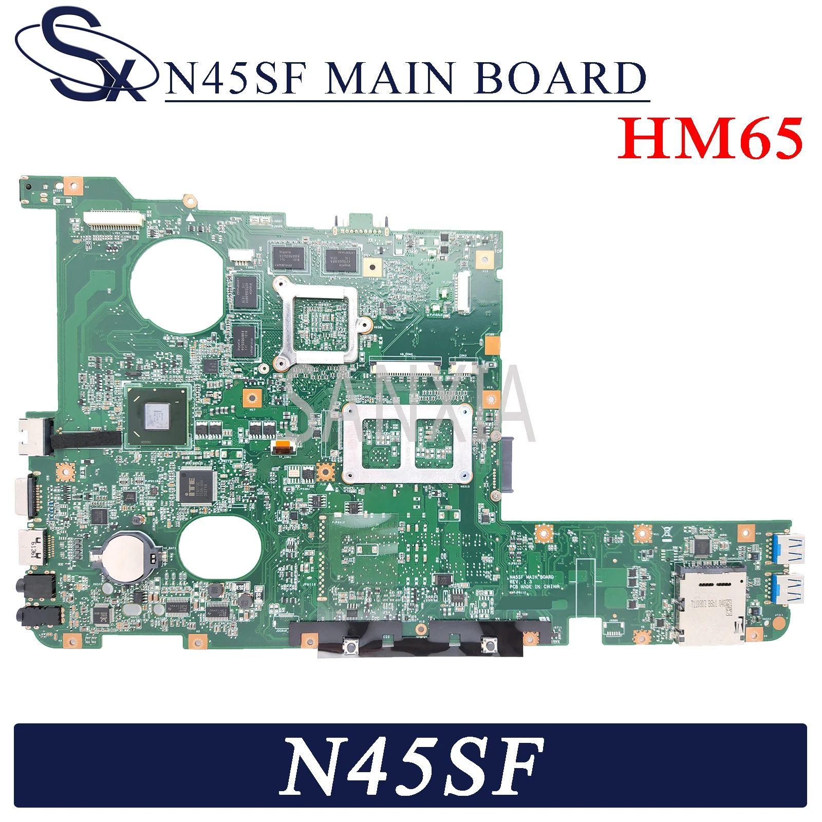 KEFU N45SF материнская плата для ноутбука ASUS N45SL N45S оригинальная HM65 GT555M-2GB | Компьютеры