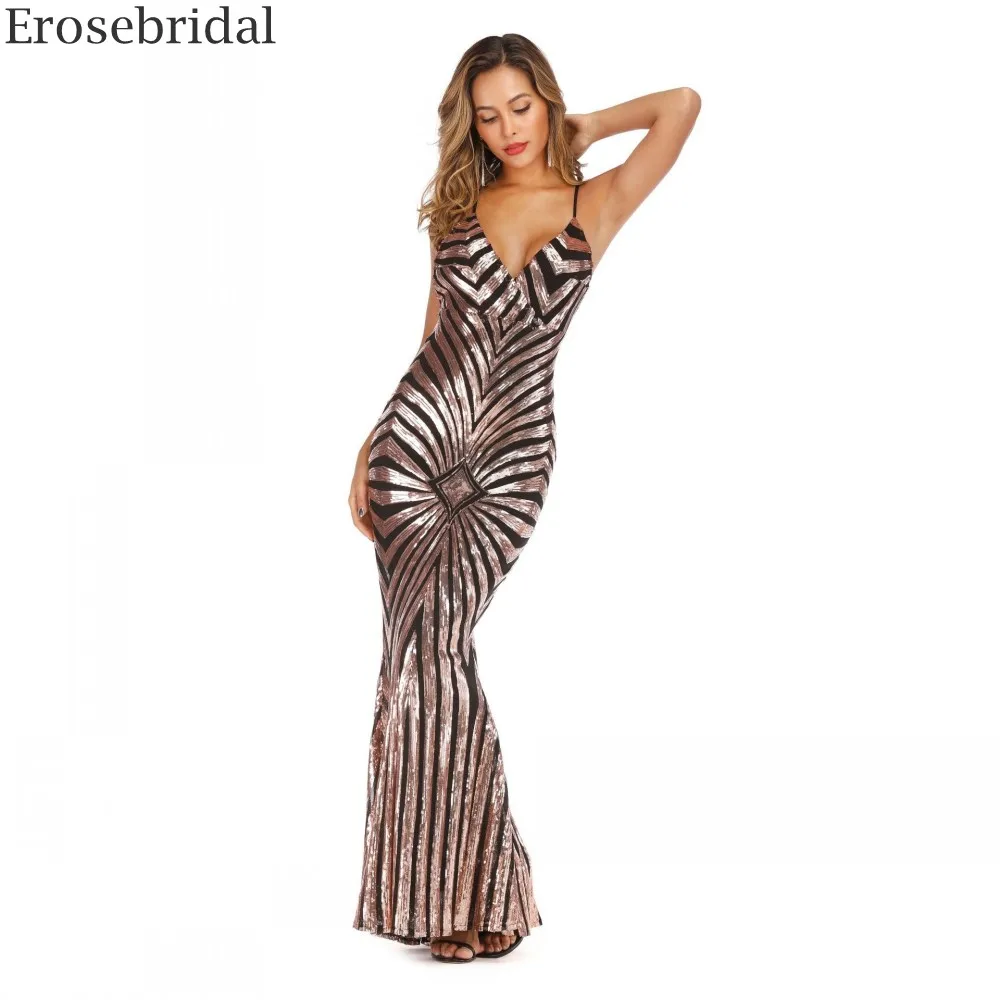 Erosebridal Дешевое вечернее платье Русалка длинное сексуальное просто официальное