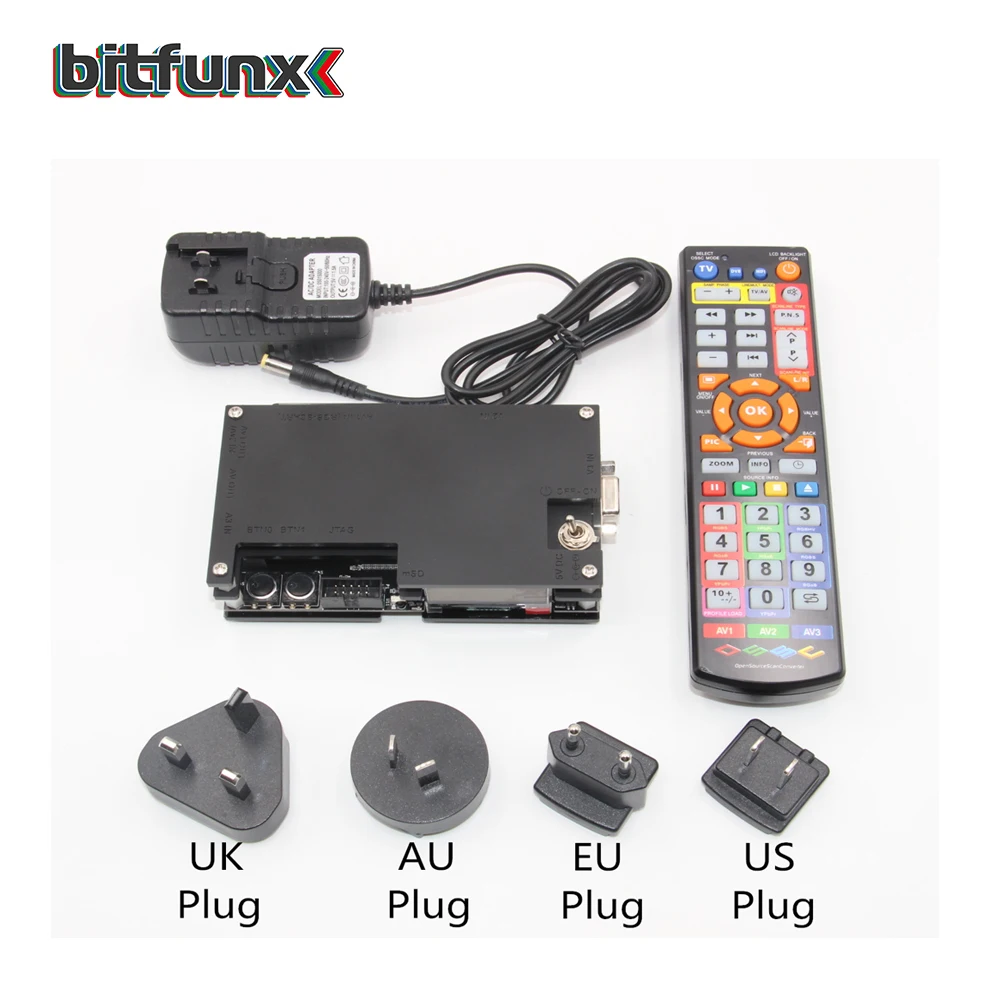 Bitfunx черный OSSC HDMI конвертер комплект для Ретро игровой консоли
