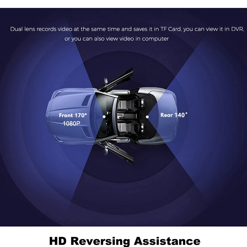 

3Inch Car MINI DVR 1080P Len Dash Camera Night Vision G-Sensor Parking Camera 170 Degree Wide Angle Driving Recorder