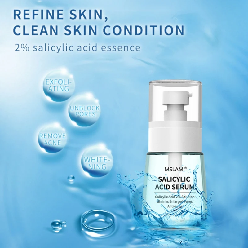 

30ml Control Oil Shrink Pores Face Essence Hyauronic Acid Moisturizing Brighten Skin Care Salicylic Acid Whitening Face Serum