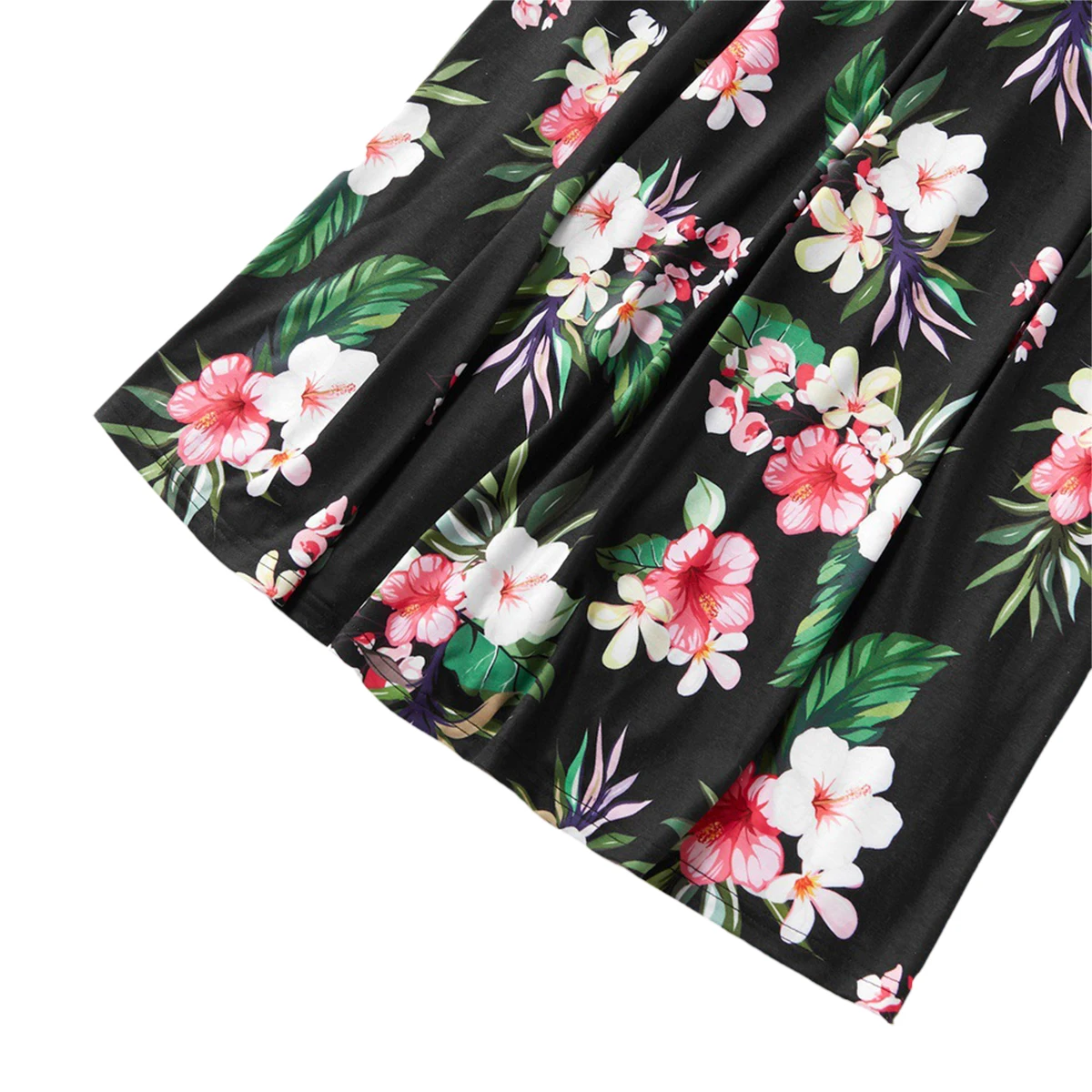 

Family Matching Mom and Daughter Female Dress Floral Print U-Neck Sleeveless Dress Square Neck Baby Romper Parent-Child Outfit