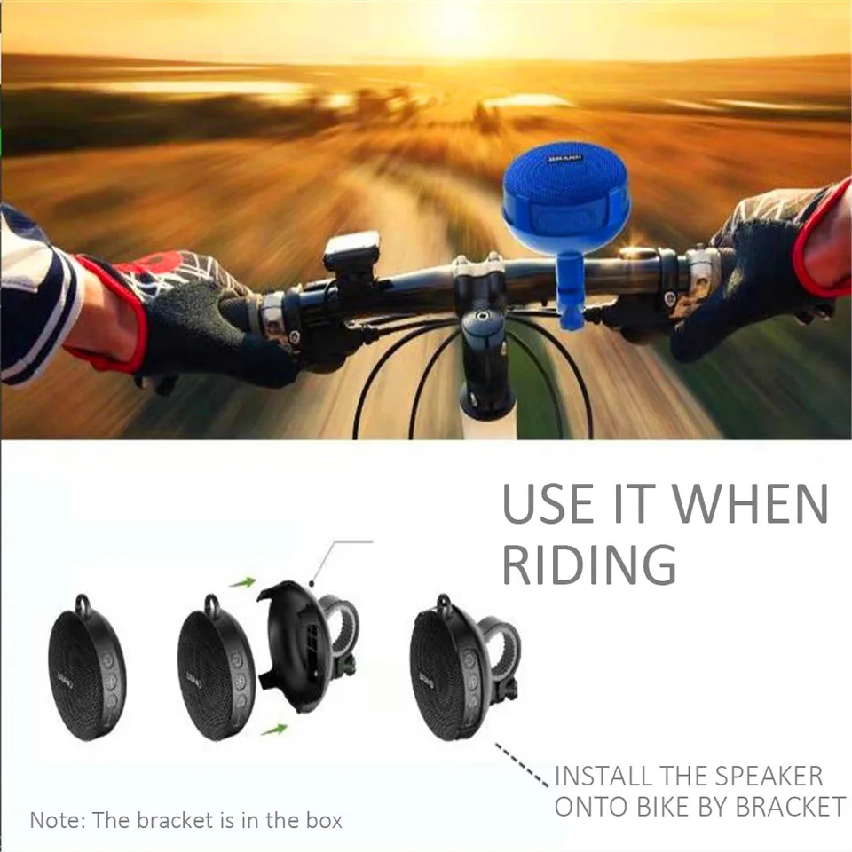 portable bikes tws bluetooth speaker bicycle column waterproof shower speaker acoustics sound boombox soundbar woofer hands free free global shipping