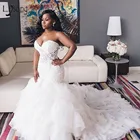 Женское свадебное платье It's yiiya, белое платье с юбкой годе и длинным шлейфом на лето 2021