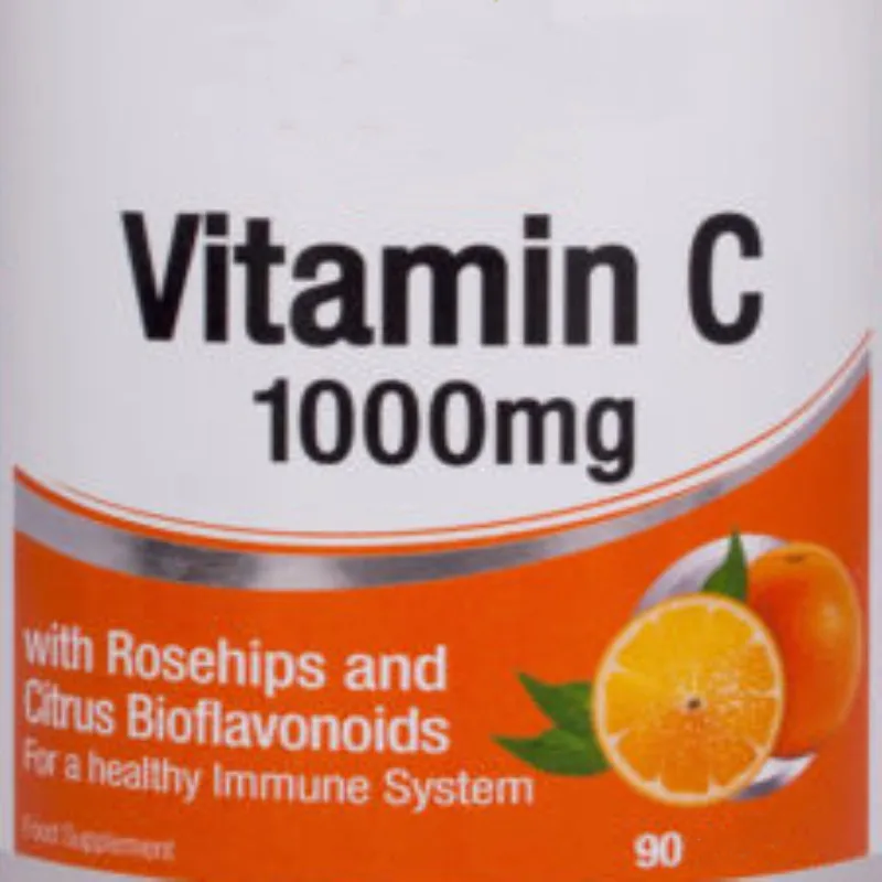 

Vitamin C 1000mg (Low Acid) with Rosehips & Citrus Bioflavonoids Bones, teeth, gums and skin are essential 1bottle=90p