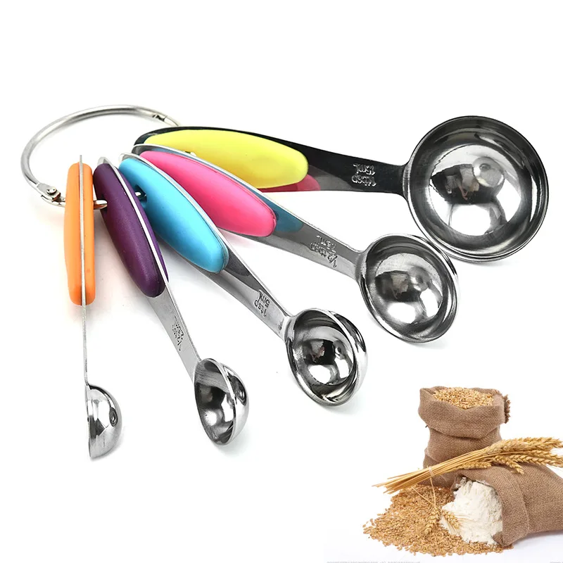

5pcs Multi Purpose Spoons/Cup Measuring Tools Kitchen Baking Accessories Stainless Steel Handle Kitchen Gadgets