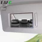 Зеркало заднего вида для салона автомобиля, клейкая задняя часть, козырек из нержавеющей стали, декоративные косметические зеркала для макияжа, солнцезащитный козырек, Стайлинг автомобиля