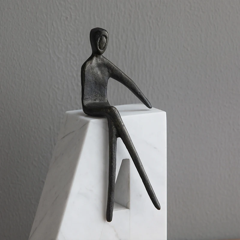 Скандинавская абстрактная Статуэтка-сидение украшение для дома креативное