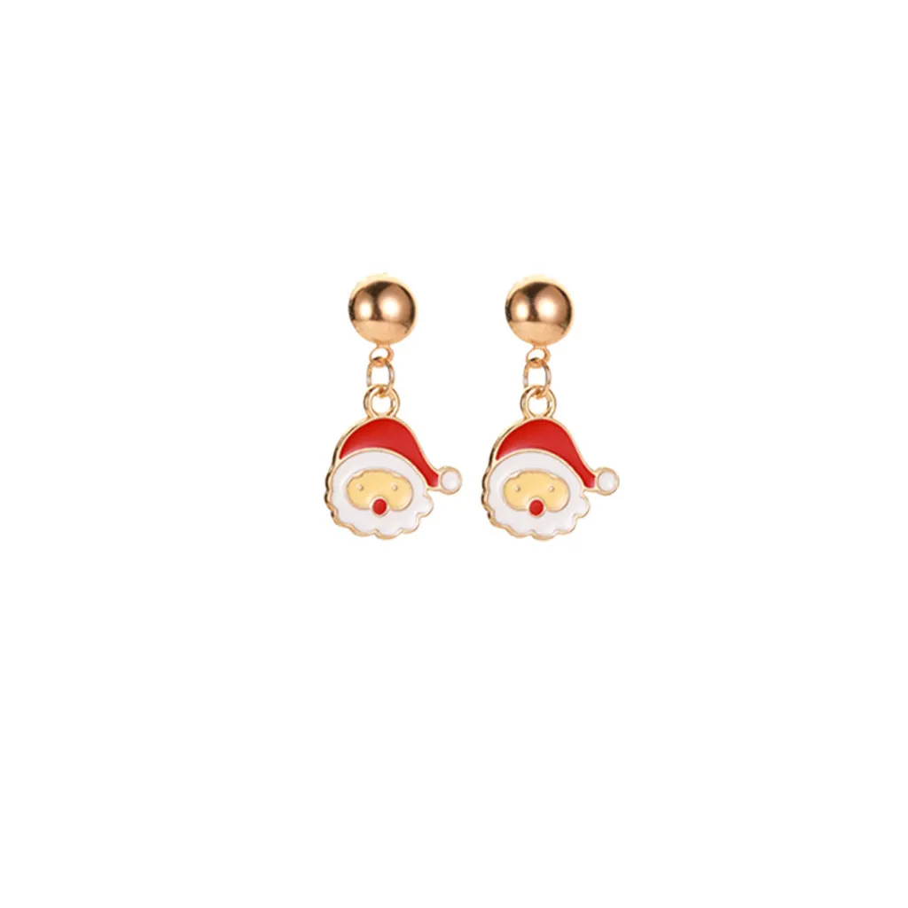 

Christmas Alloy Earrings New Fashion Christmas Drop Earrings Women Cute Winter Snowflake Pendientes Holiday Jewelry Gifts