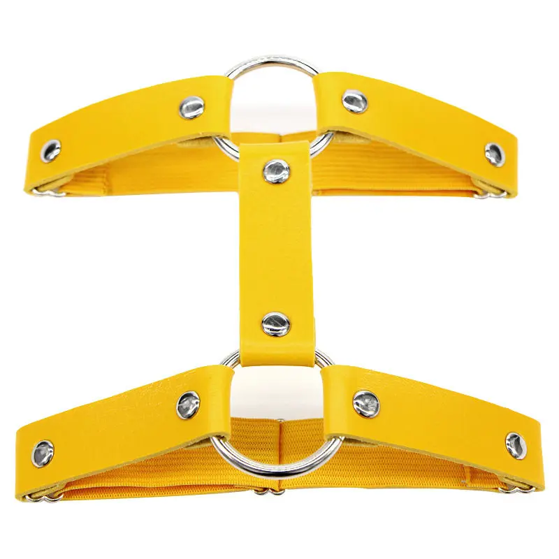 Портупея Женская в готическом стиле черная эластичная портупея с круглым