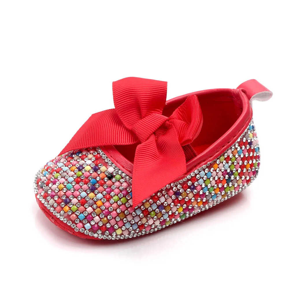 Newborn Pearl Drill Soft Sole Toddler Princess Shoes Infant 