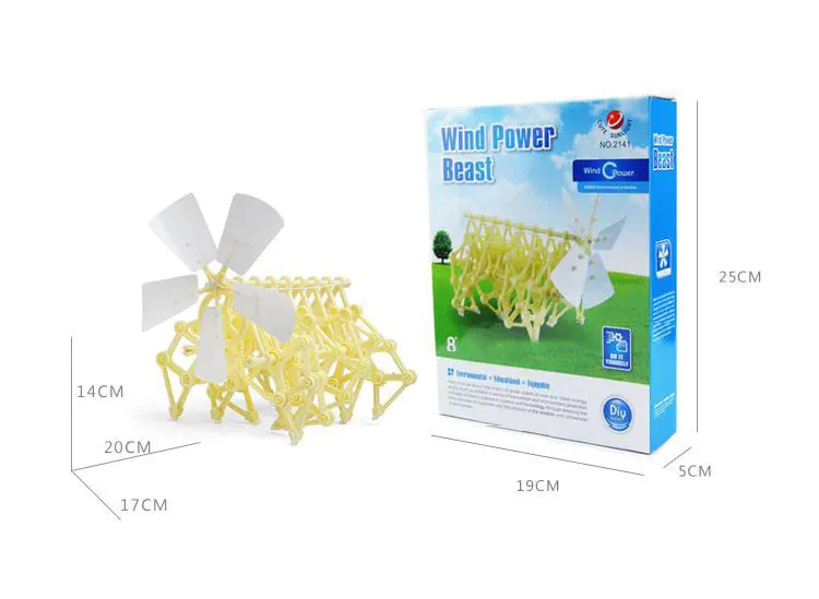 Новые творческие головоломки ходьба 3D DIY сборка strandbeest мощная модель ветросиловой комплекты ходунков робот игрушки Дети Мальчики Подарки