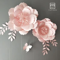 set10 ffs paper flower wall wedding 3d flowers room decoration party backdrops shopwindow first birthday girl party