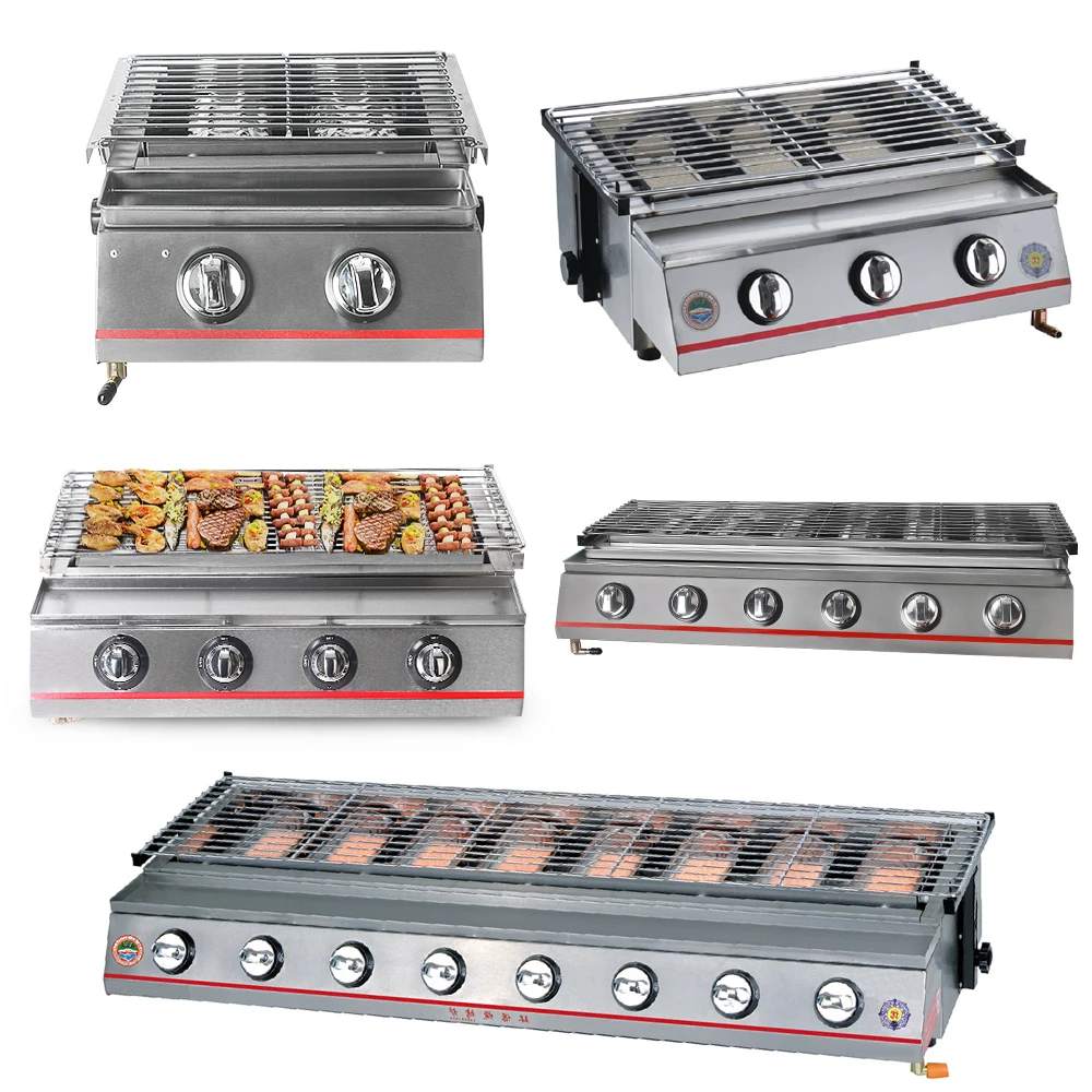 

2/3/4/6/8 Burners Gas BBQ Grills Infrared gas burner Kitchen Barbecue Grill Tools For Outdoor churrasqueira Easily Cleaned