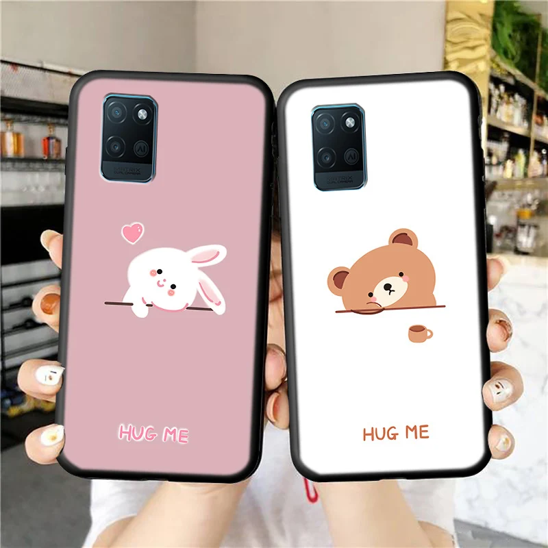 

For OPPO Realme V11 5G Phone Case Luxury Funda V11S opop relem Rabbit Bear Silicone Soft Shell Celulares Sleeve Back Cover Coque