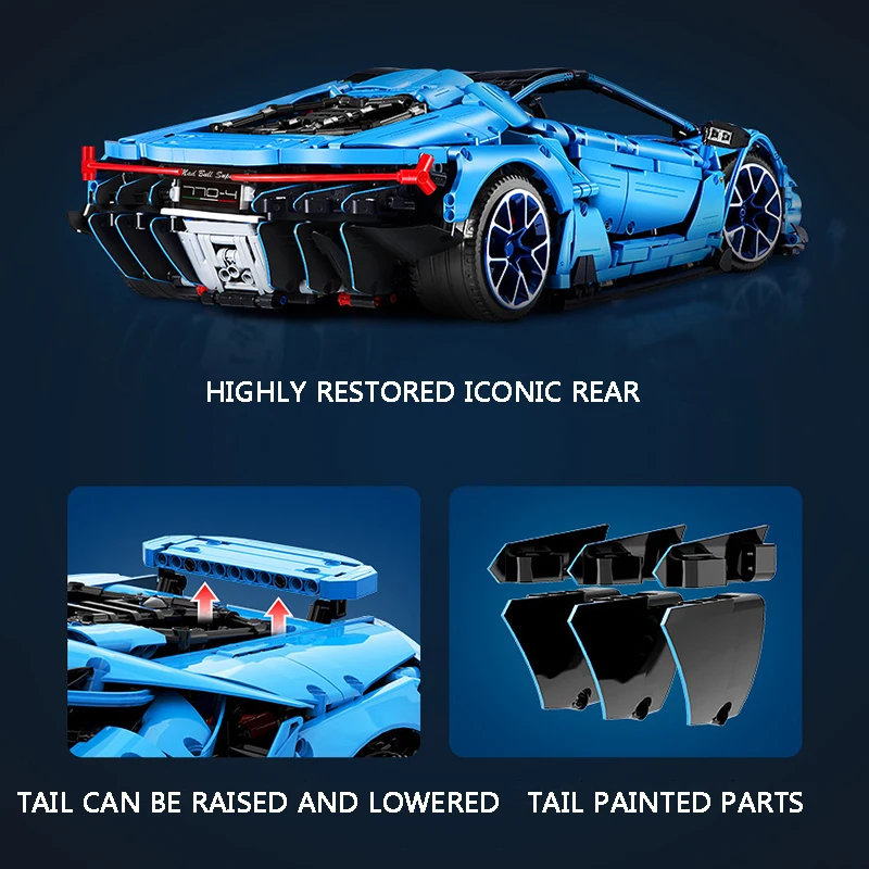 В наличии lamborghinis 100 год centenario 1:8 гиперкар техника moc 39933 супер Гоночная машина