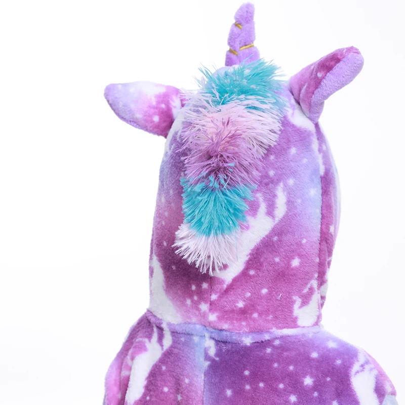 Детские пижамы кигуруми в виде единорога зимняя Пижама комбинезон для мальчиков