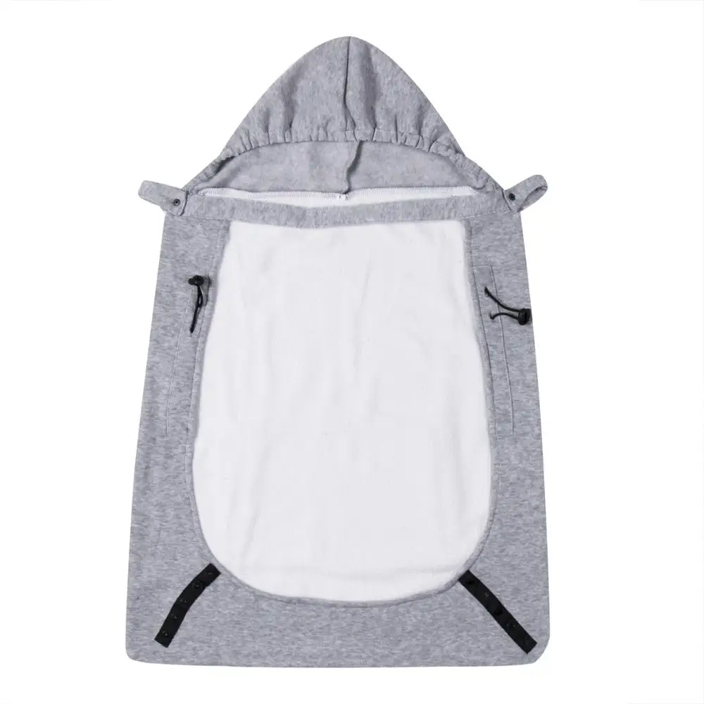 Брендовая детская теплая накидка Pudcoco накидка-слинг серое ветрозащитное одеяло