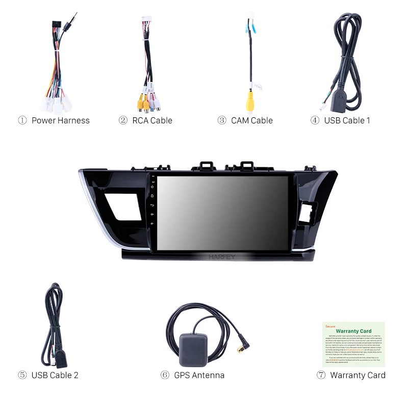 Harfey Android 10 0 API 29 радио GPS Navi 1 &quotдля 2014 Toyota Corolla RHD Bluetooth Поддержка SWC сенсорный экран