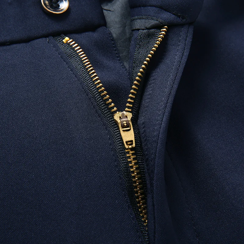 Брюки мужские Стрейчевые черные деловые повседневные штаны для молодых мужчин