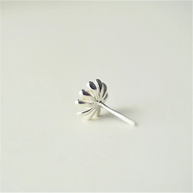 1 пара/лот антиаллергенные серебряные серьги гвоздики с цветком женские