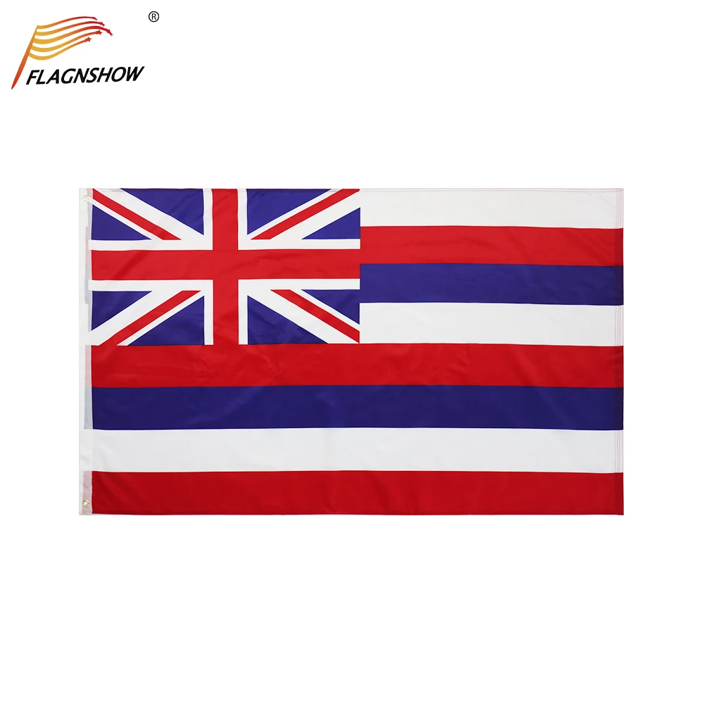 

Flagnshow Hawaii State Flag 3x5 FT Four-Cord Sewing Home Decoration Polyester Hawaiian HI National Flags