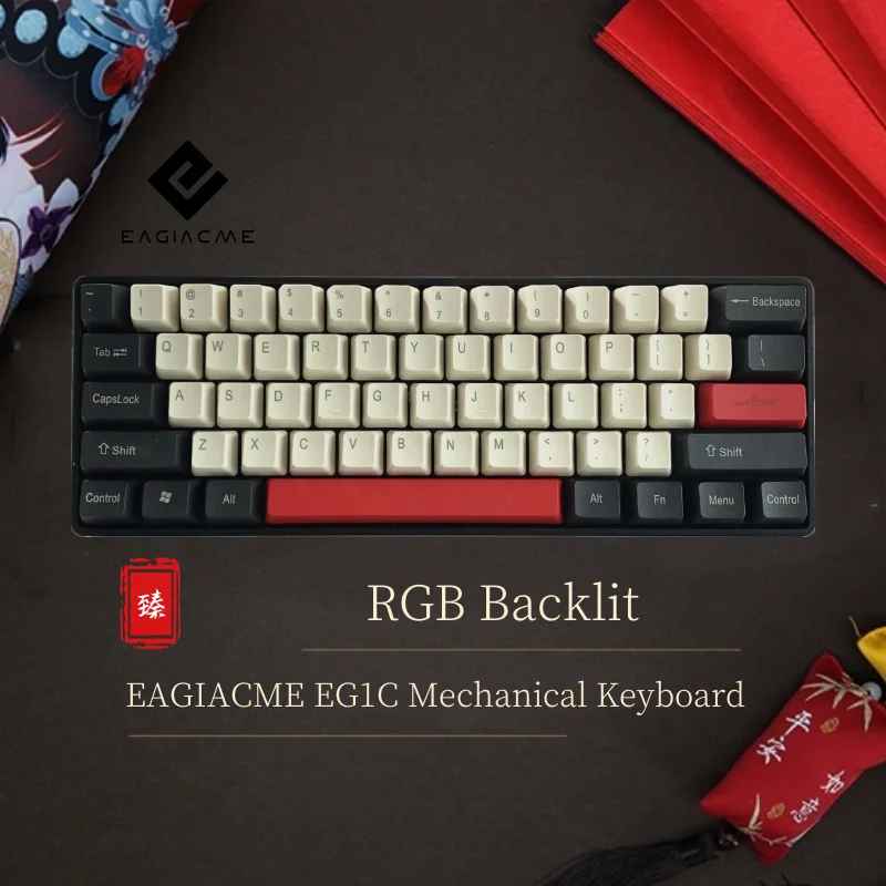 61 клавиш Bluetooth Механическая игровая клавиатура с RGB подсветкой PBT