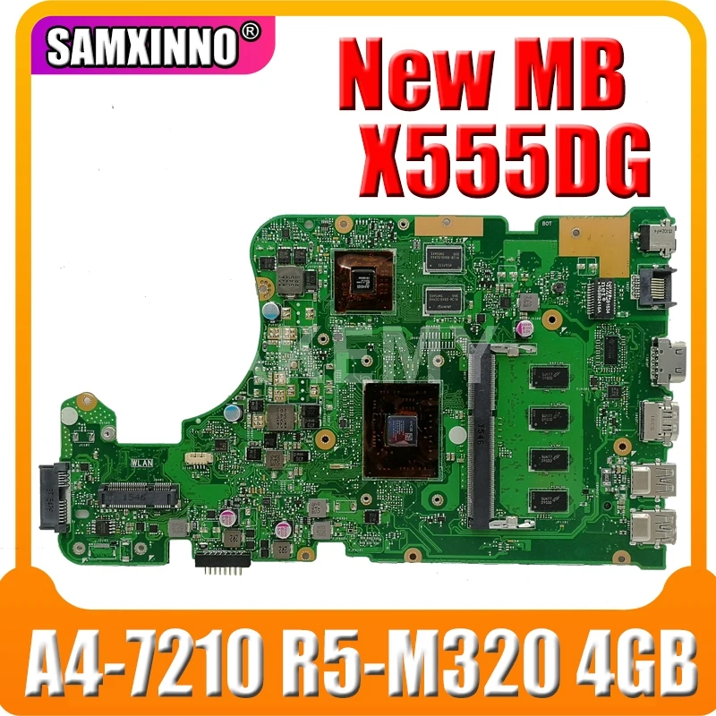 

X555DG материнская плата подходит для For Asus X555DG A555DG X555QG X555YI X555YI материнская плата для ноутбука A4-7210 R5-M320 4 Гб тестовая работа 100%