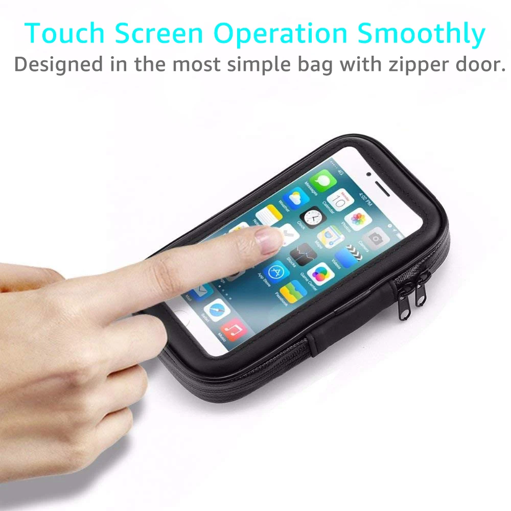 motorcycle telephone holder support moto bicycle rear view mirror stand mount waterproof scooter motorbike phone bag for samsung free global shipping