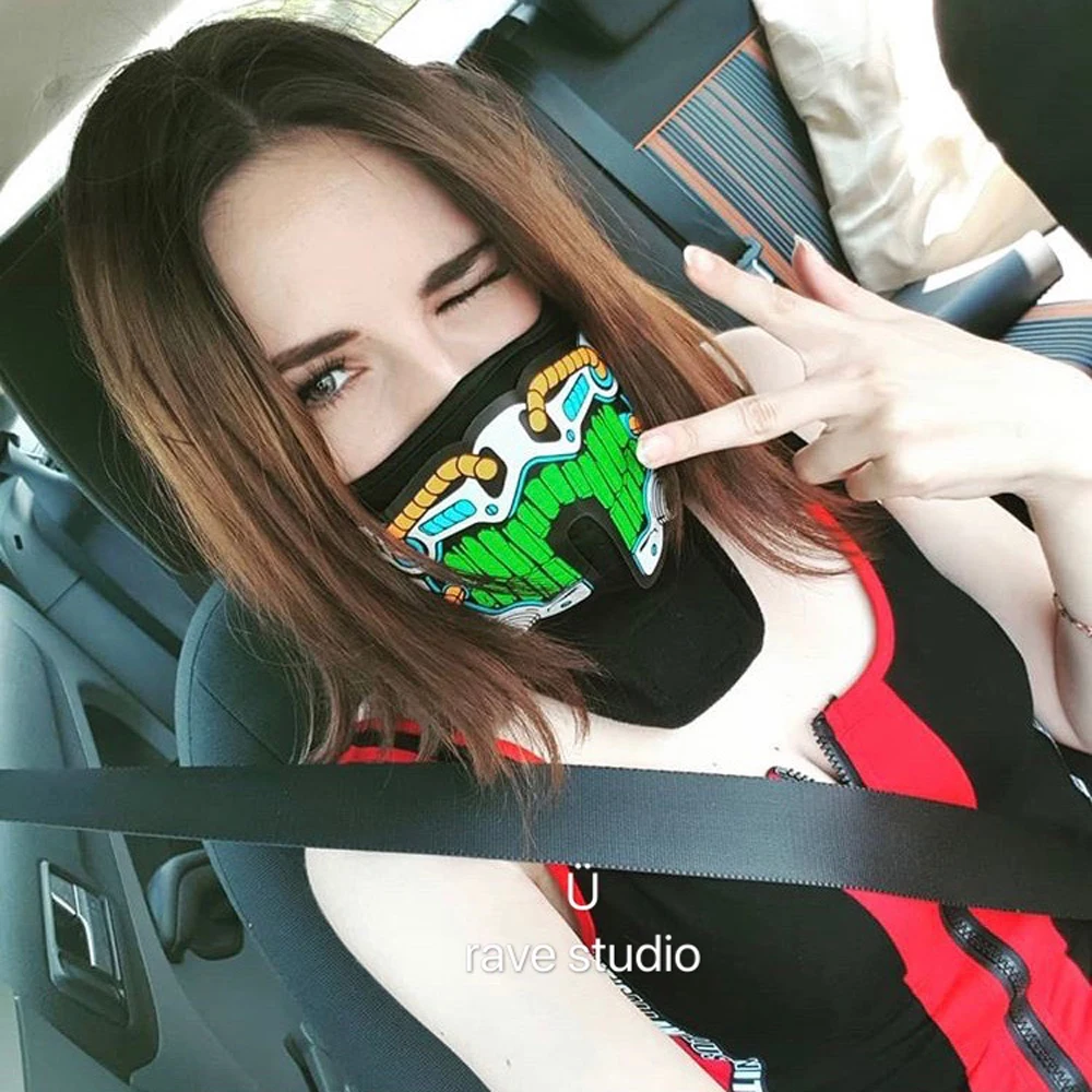 VEVEFHUANG Kосплей Хэллоуин косплей маска светодиодная вечевечерние ужас