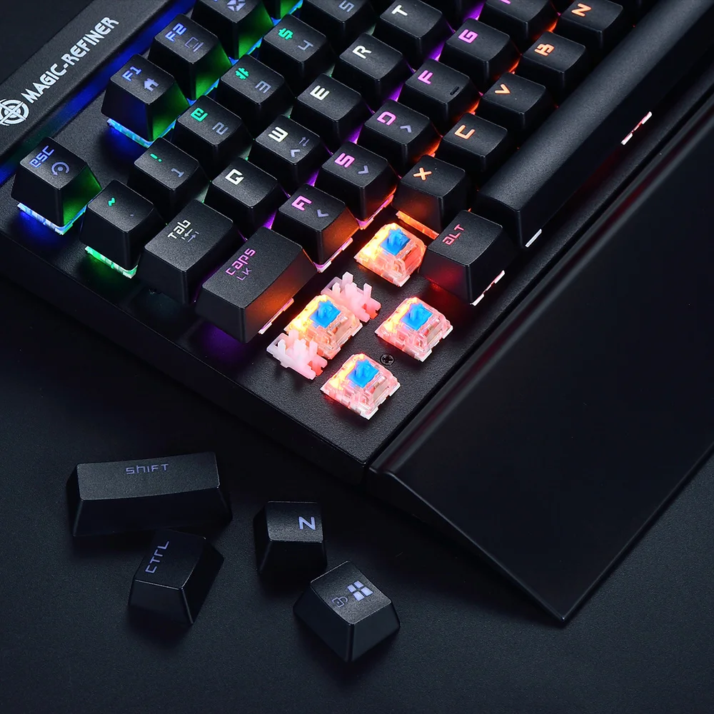 Механическая игровая клавиатура MK15 RGB с подставкой для рук и запястья 108