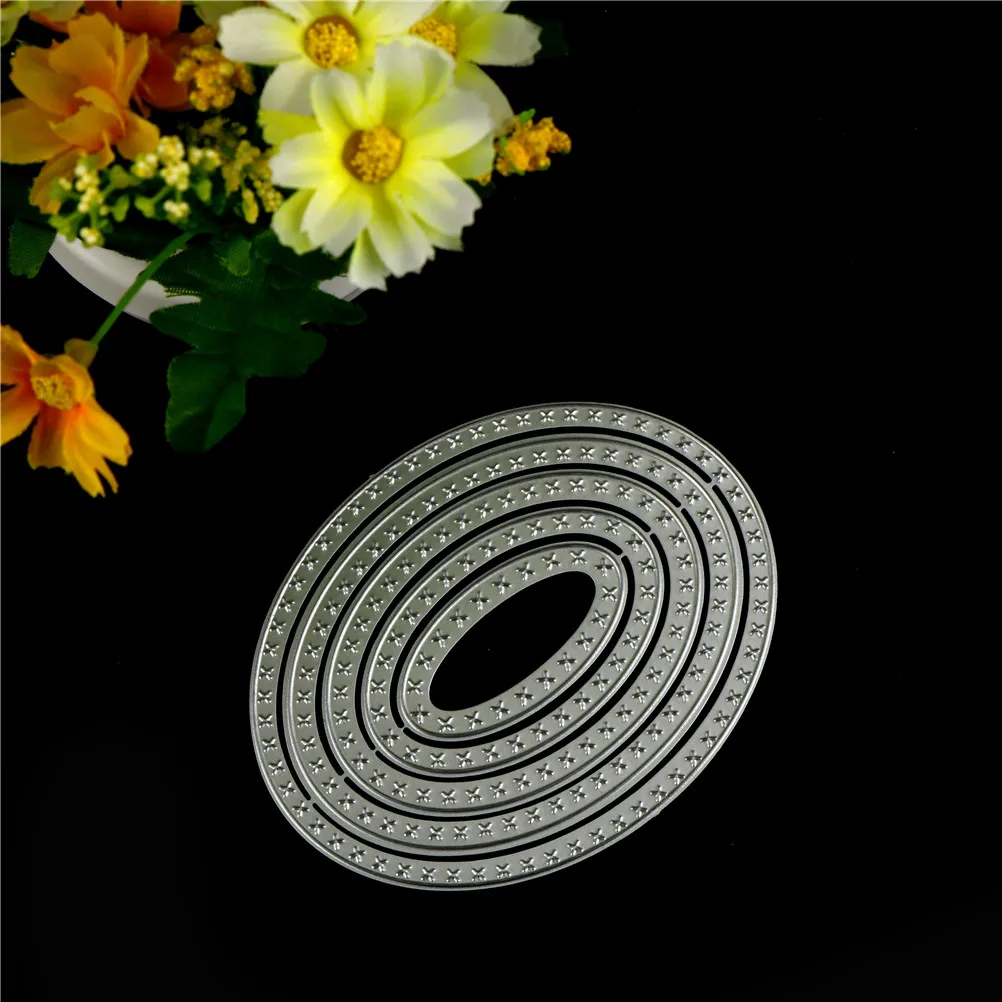 1 шт. Металлические овальные пресс формы кривые рамки открытки ручной работы