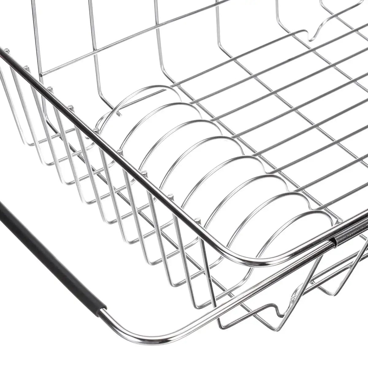 

Large Capacity Stainless Steel Retractable Dish Storage Shelf Rack Vegetable Fruit Sink Drainer Dish Drying Rack Cutlery Basket