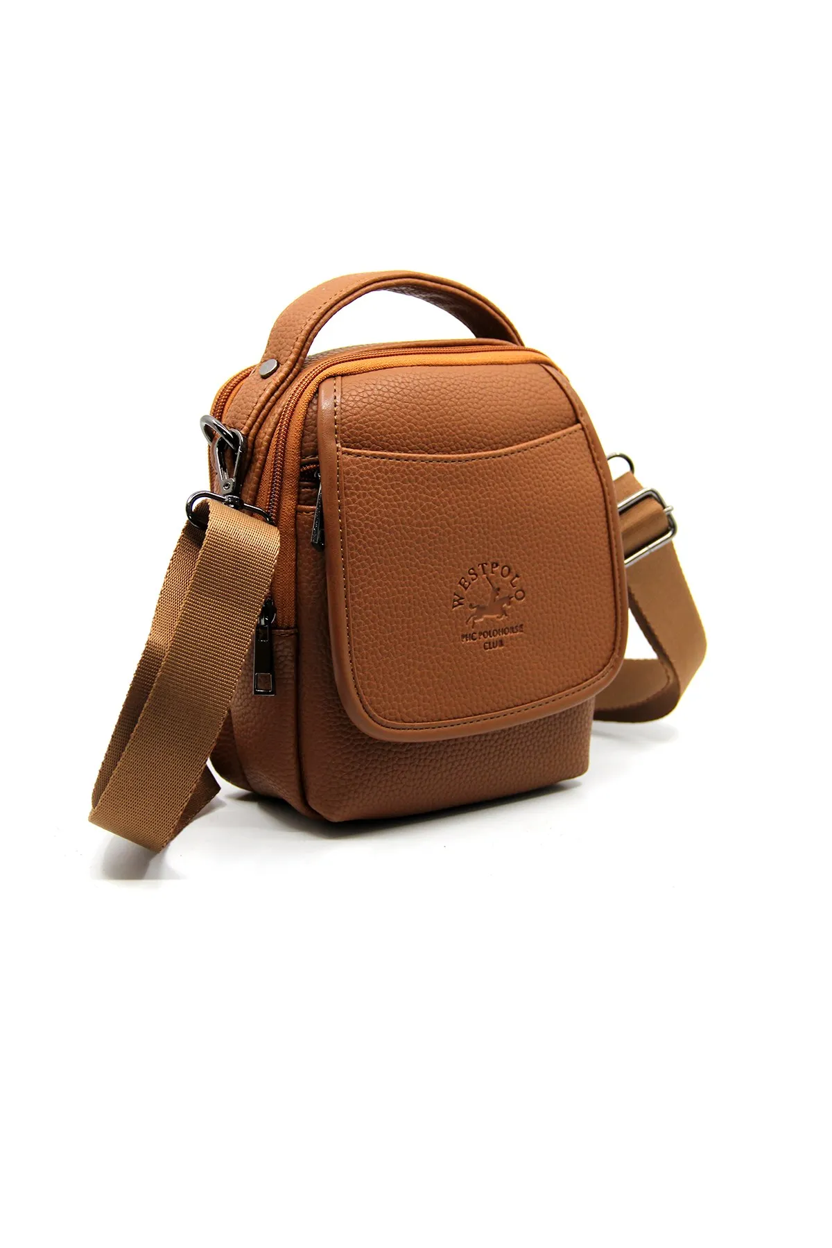 

Tan Multi Compartment Men 'S Hand and Shoulder Bag WPT7021