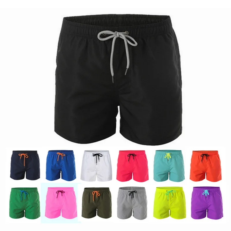 

Solid Mens Swimwear Swim Shorts Trunks Beach Board Shorts Swimming Pants Swimsuits Mens Running Sports Surffing Shorts