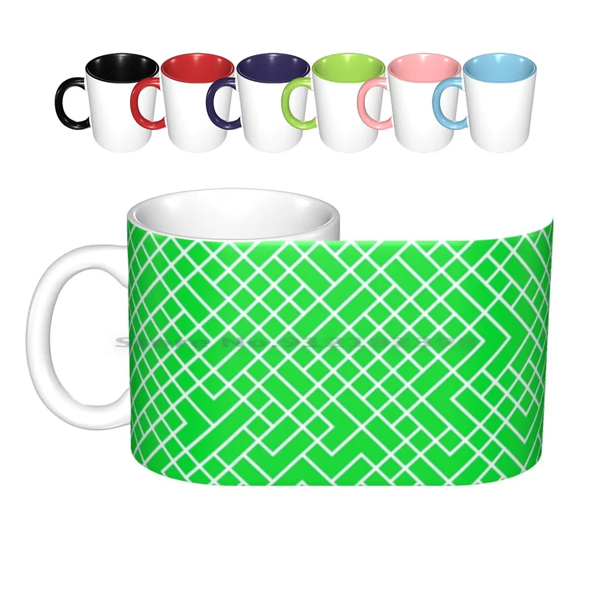 

Керамические кружки с изображением что-то о тетрис-зеленой версии, кофейные чашки, кружка для молока, чая, лабиринт, линия, блоки для Тетрис, ...