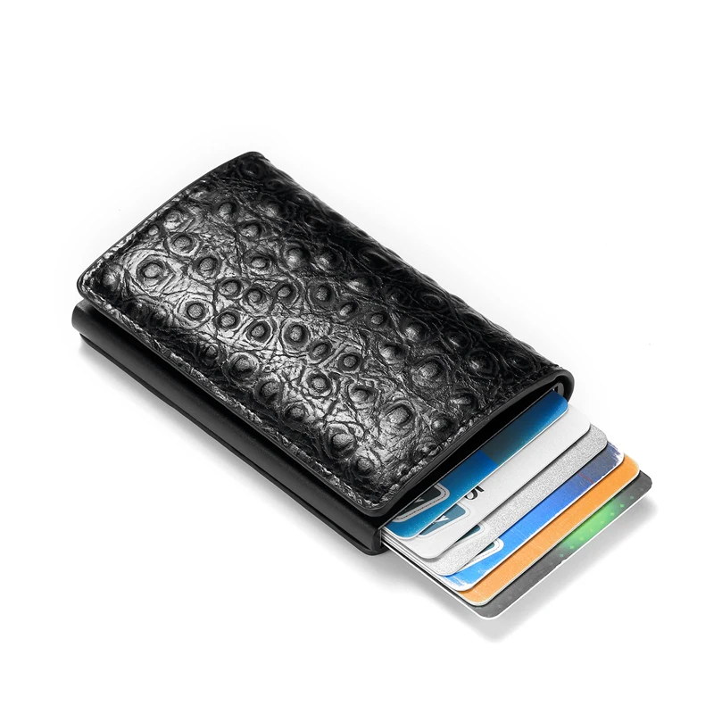 Новинка 2021 держатель для кредитных карт с рисунком страуса и RFID мужской