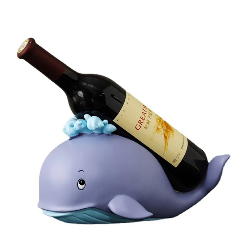 Винная стойка с красивым Китом Современное украшение для дома гостиной винного