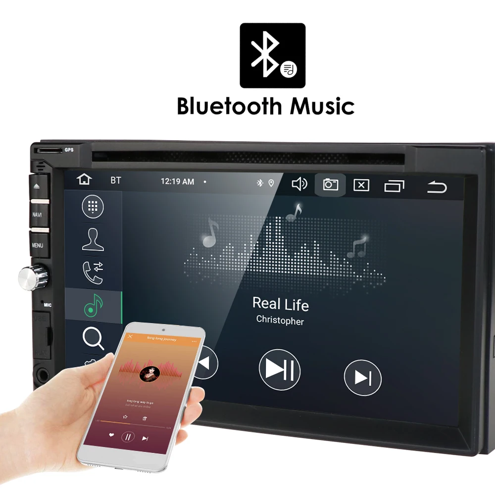 Автомагнитола 2DIN мультимедийный проигрыватель на Android 10 4 + 64 ГБ 1024*600 GPS Wi-Fi |