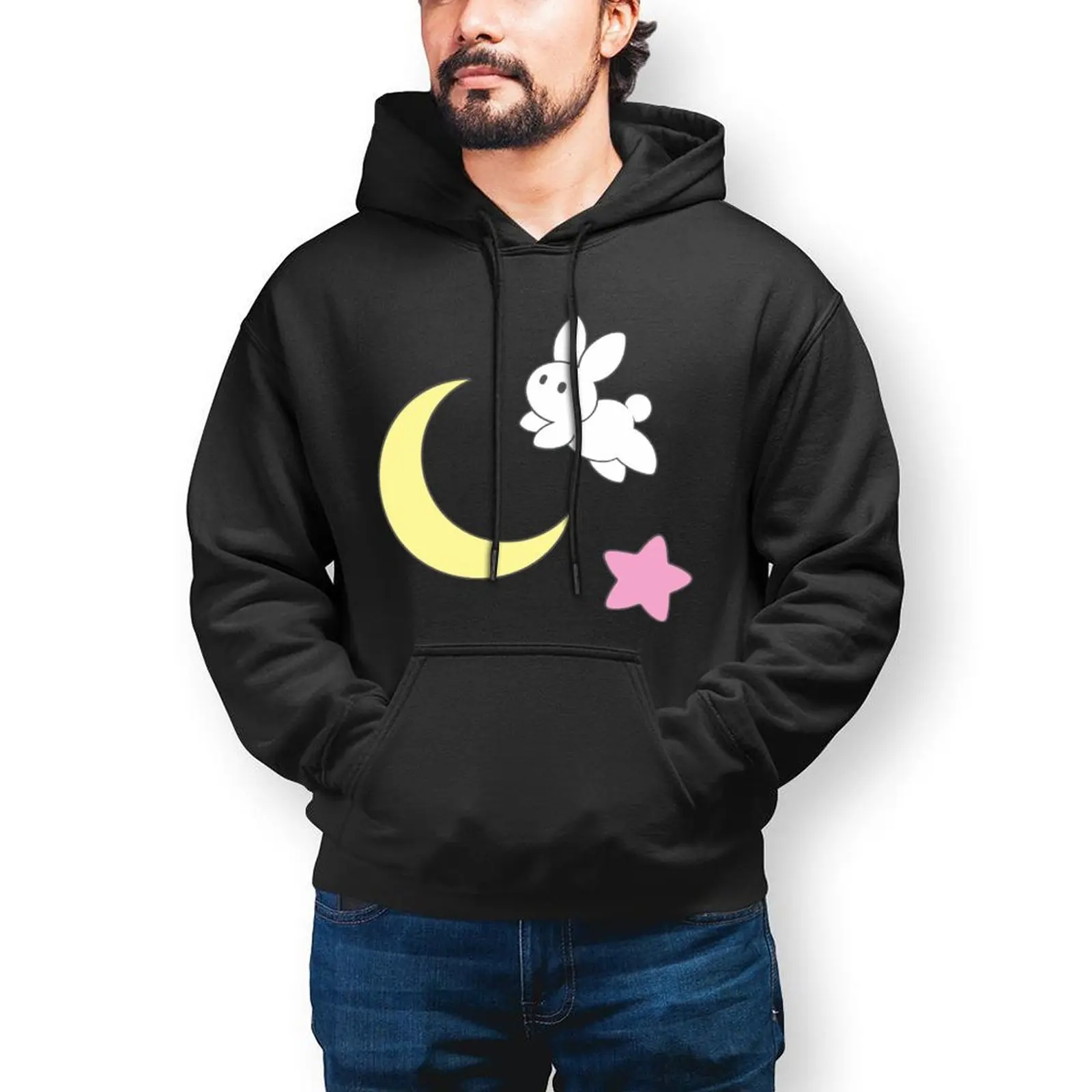 

Bunny Hoodies Autumn Cotton Hoodie Stylish Outdoor Long Pullover Hoodie Men X