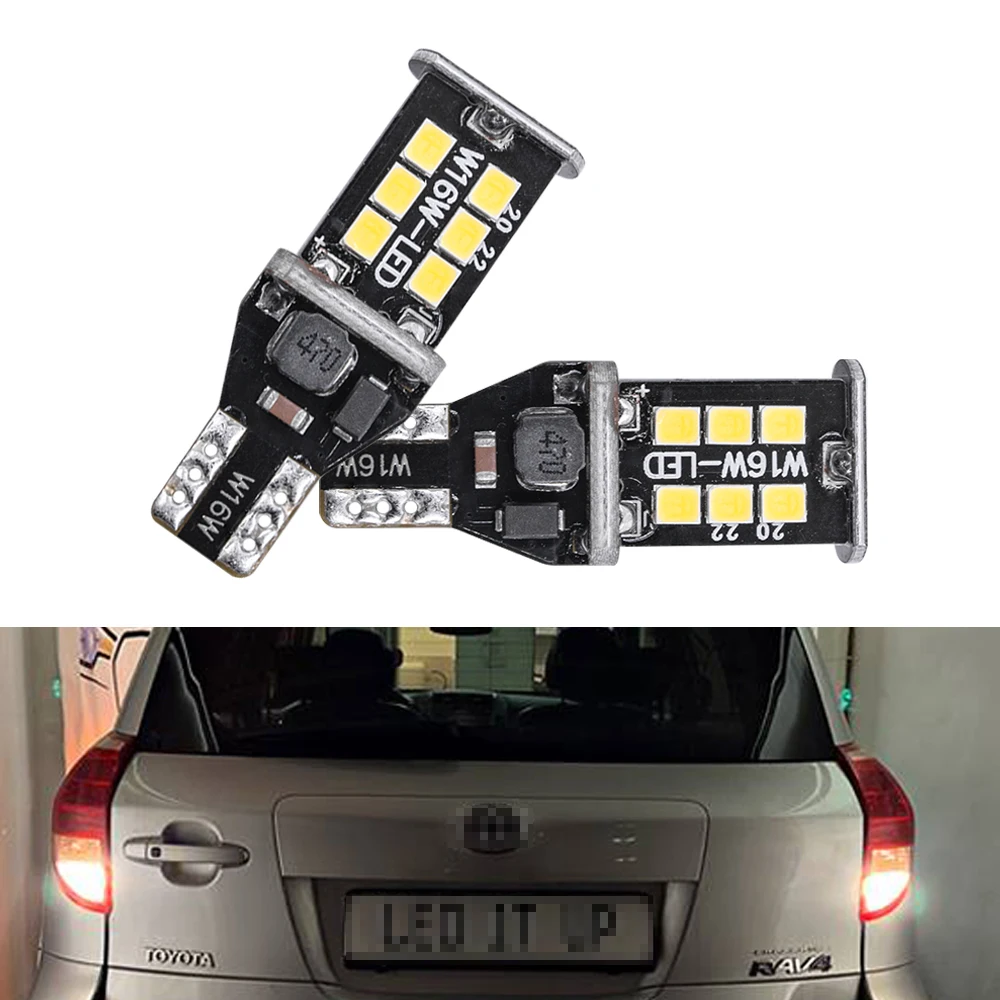 2X LED T15 W16W Back up Reverse Light Bulb for Toyota RAV4 2018 CH-R CHR 2019 Corolla Camry Yaris Canbus 3rd brake light