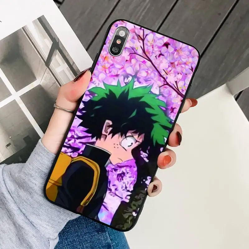

Anime My Hero Academia Phone Case Black Cover For IphoneX XS 11 12 11/12Pro Max 5 5s SE 6 6s 7 8 Plus SE2020 Cases