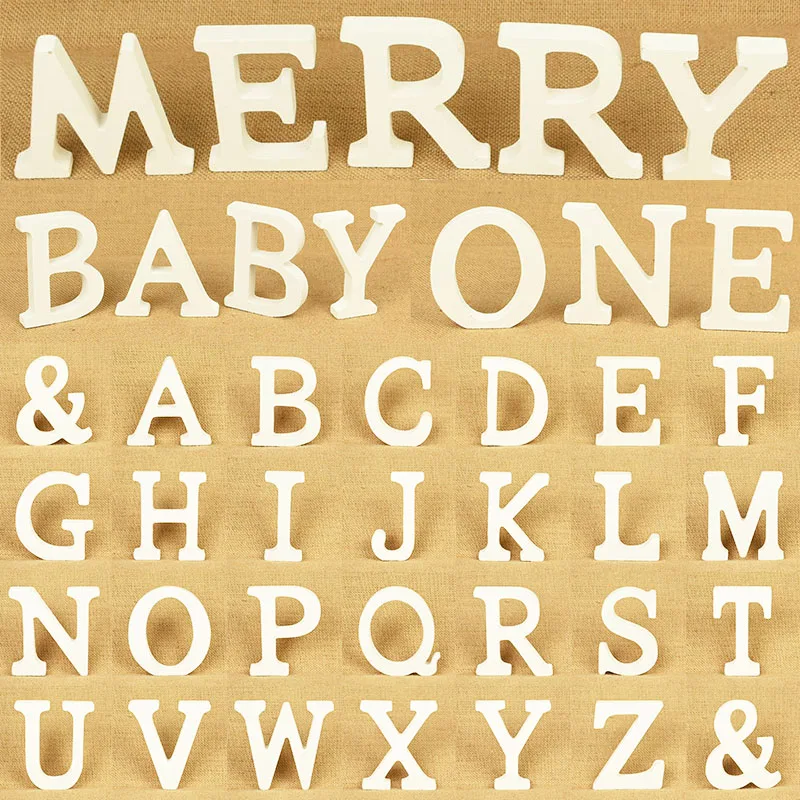 

1Pc Mini Wooden Letter DIY Wooden Craft Home Decor Supply For Wedding Baby Shower Birthday Wedding Home Party Decor Accessories
