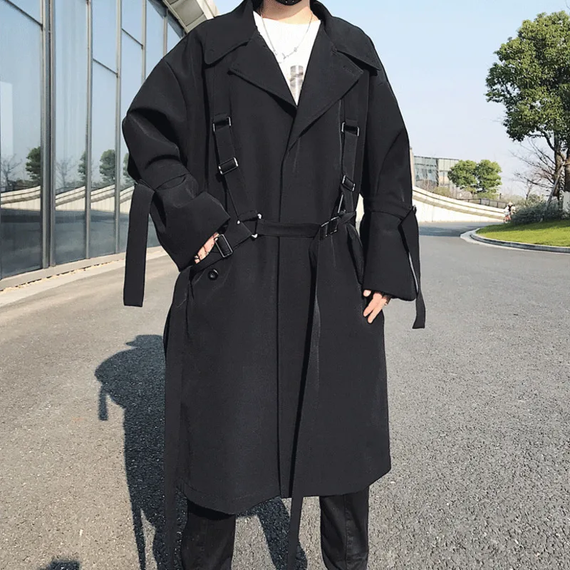 Классическая универсальная черная длинная куртка IEFB для мужчин и женщин Новинка