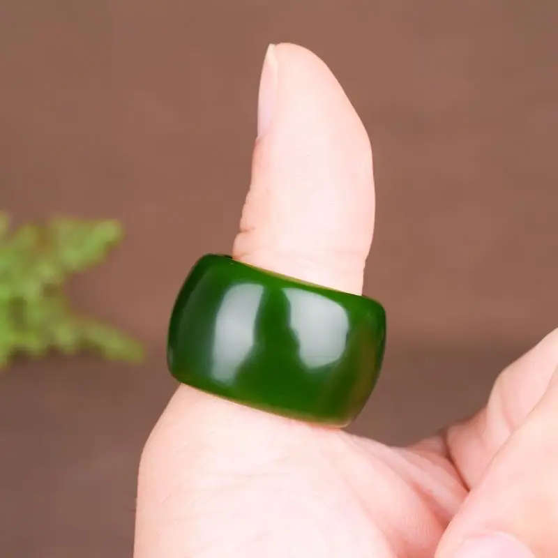 

5pcs per lot Jasper green jade ring jade Green jade ring Jewelry Gemstone Band jade Ring Jade Stones For Women men Jewellery