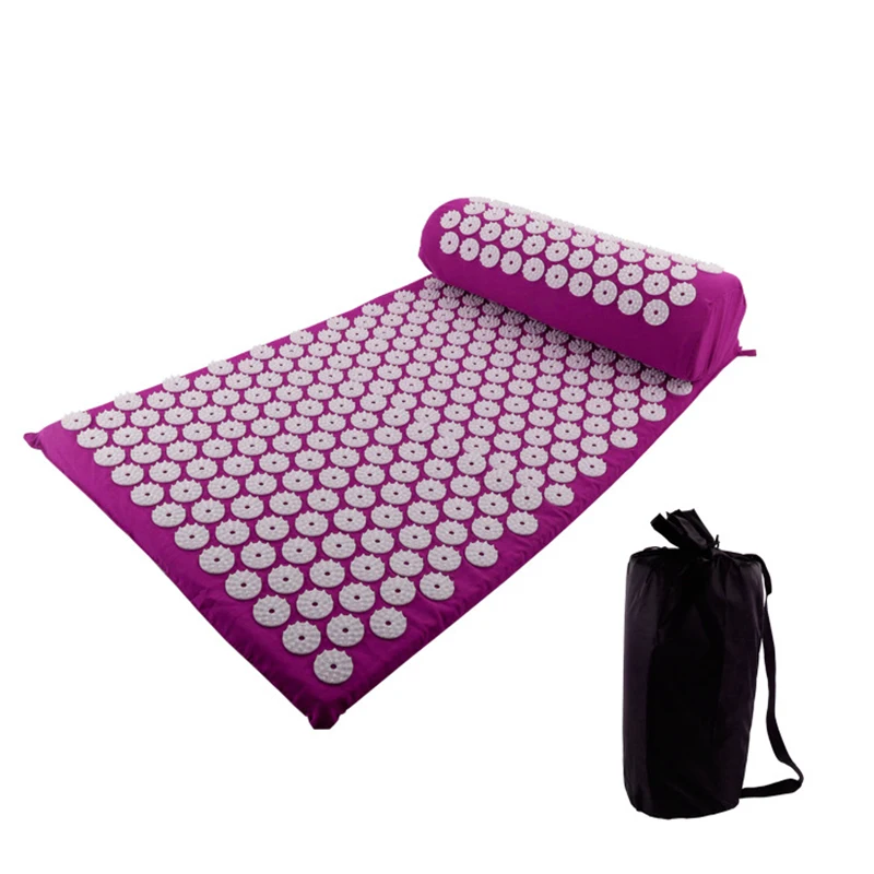 

Acupressure Mat Massage Relieve Stress Back Body Pain Spike Cushion Yoga Acupuncture Mat