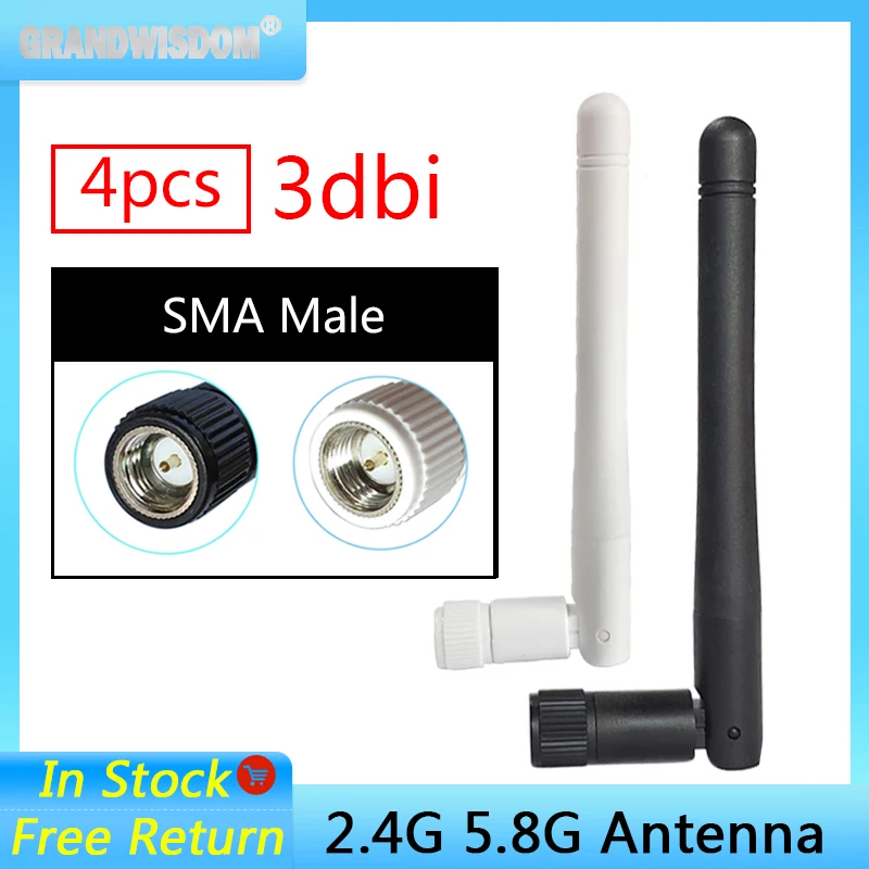

Антенна Беспроводная GRANDWISDOM, 4 шт., 5,8 ГГц, 2,4 ГГц, 2,4 ГГц, 5,8 ГГц